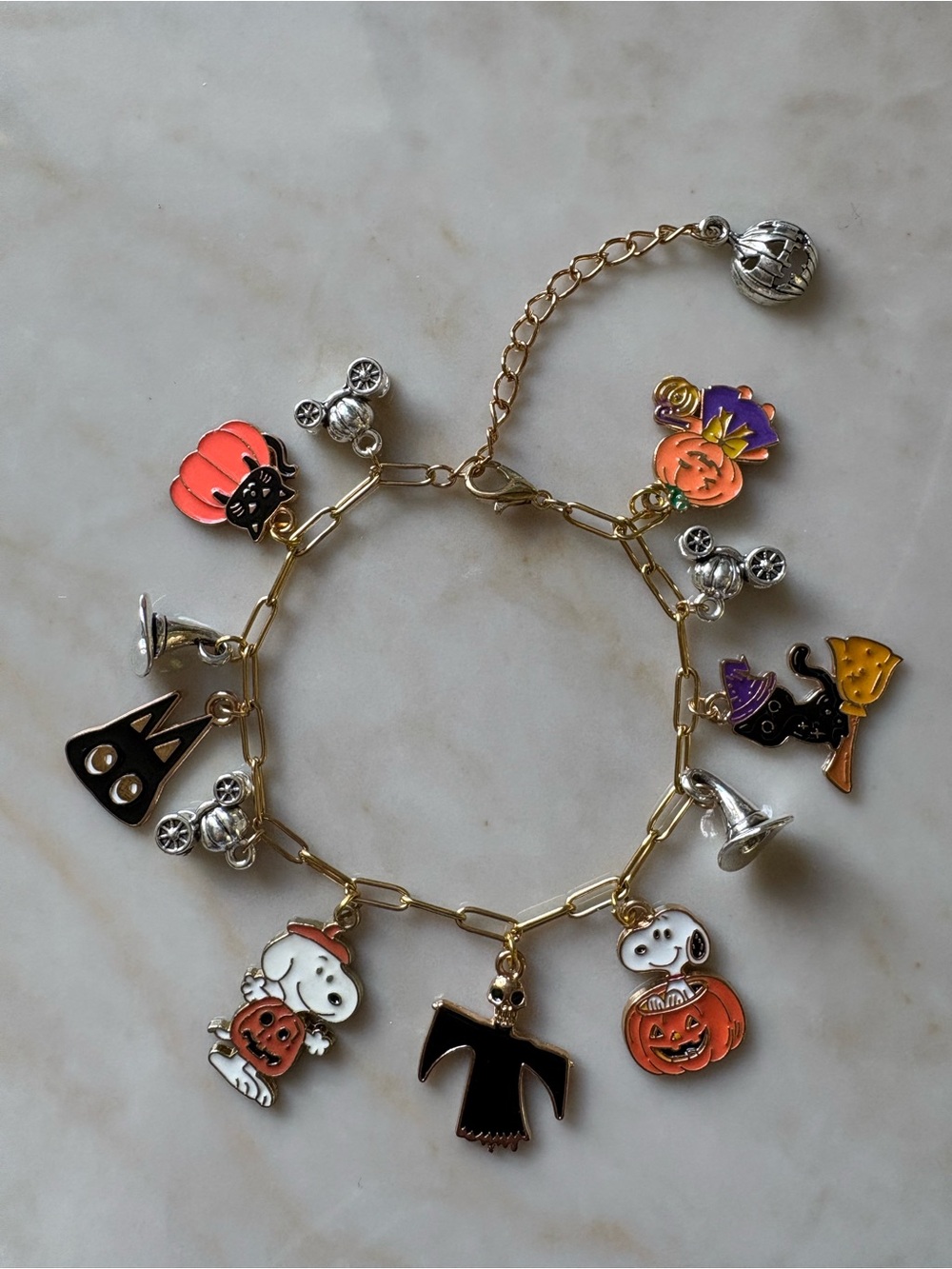 Halloween Snoopy Charm Bracelet